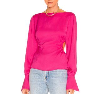 L'Academie Marlene Blouse in Pink Small